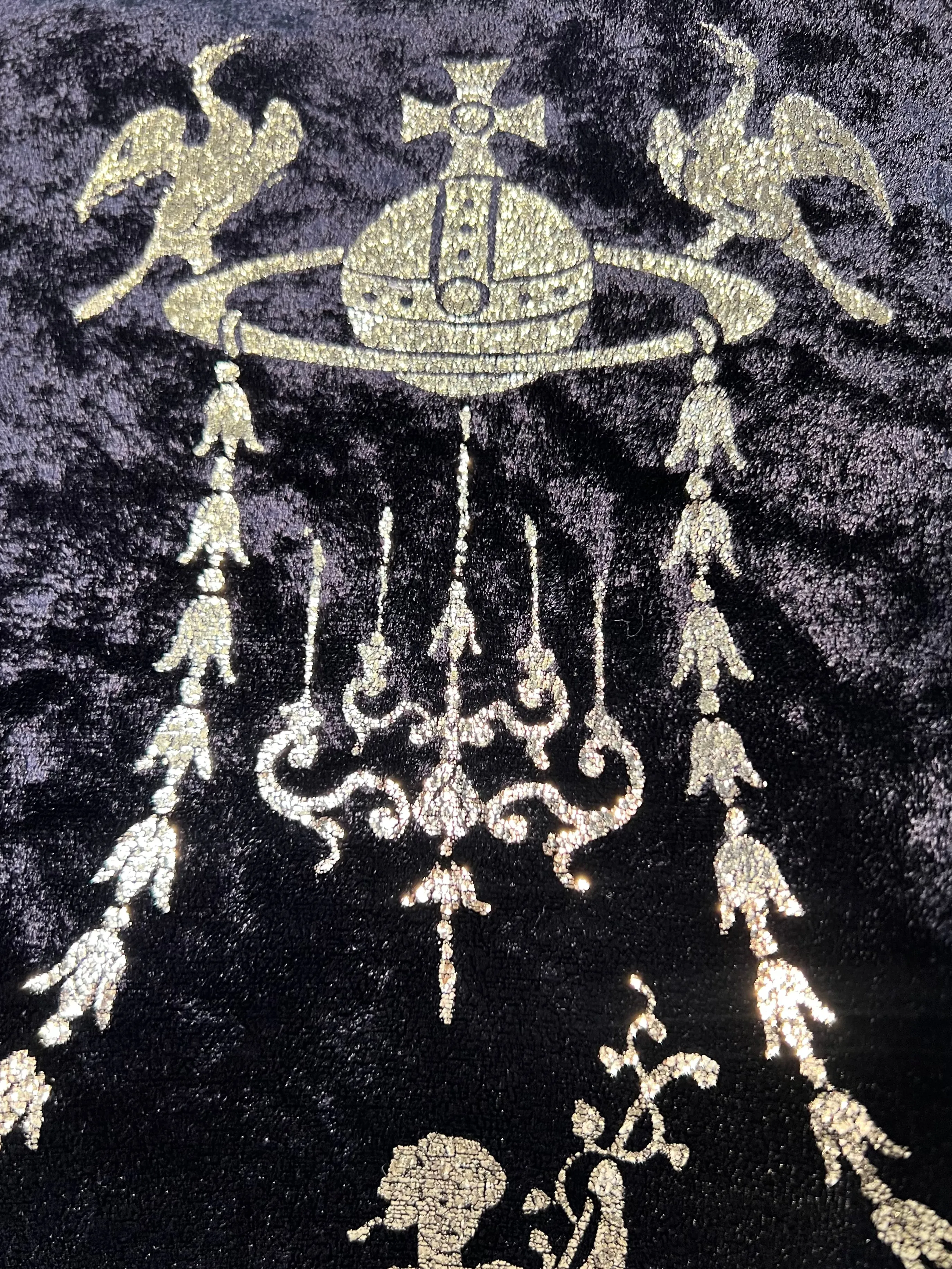 Vivienne Westwood 'Portrait' A/W 1990/1991  Black Velvet Gold Boulle Foil Dress