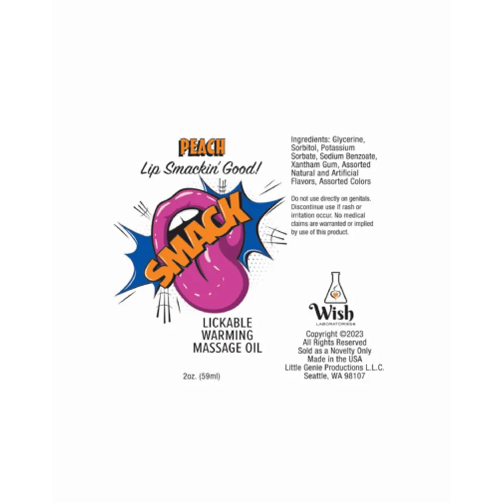 Warming & Lickable Massage Oil Peach