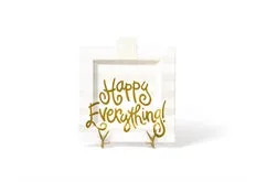 White Stripe Happy Everything Sq Platter Big