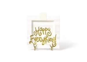 White Stripe Happy Everything Sq Platter Big