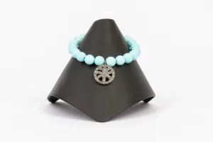 White Topaz , Turquoise Bracelet