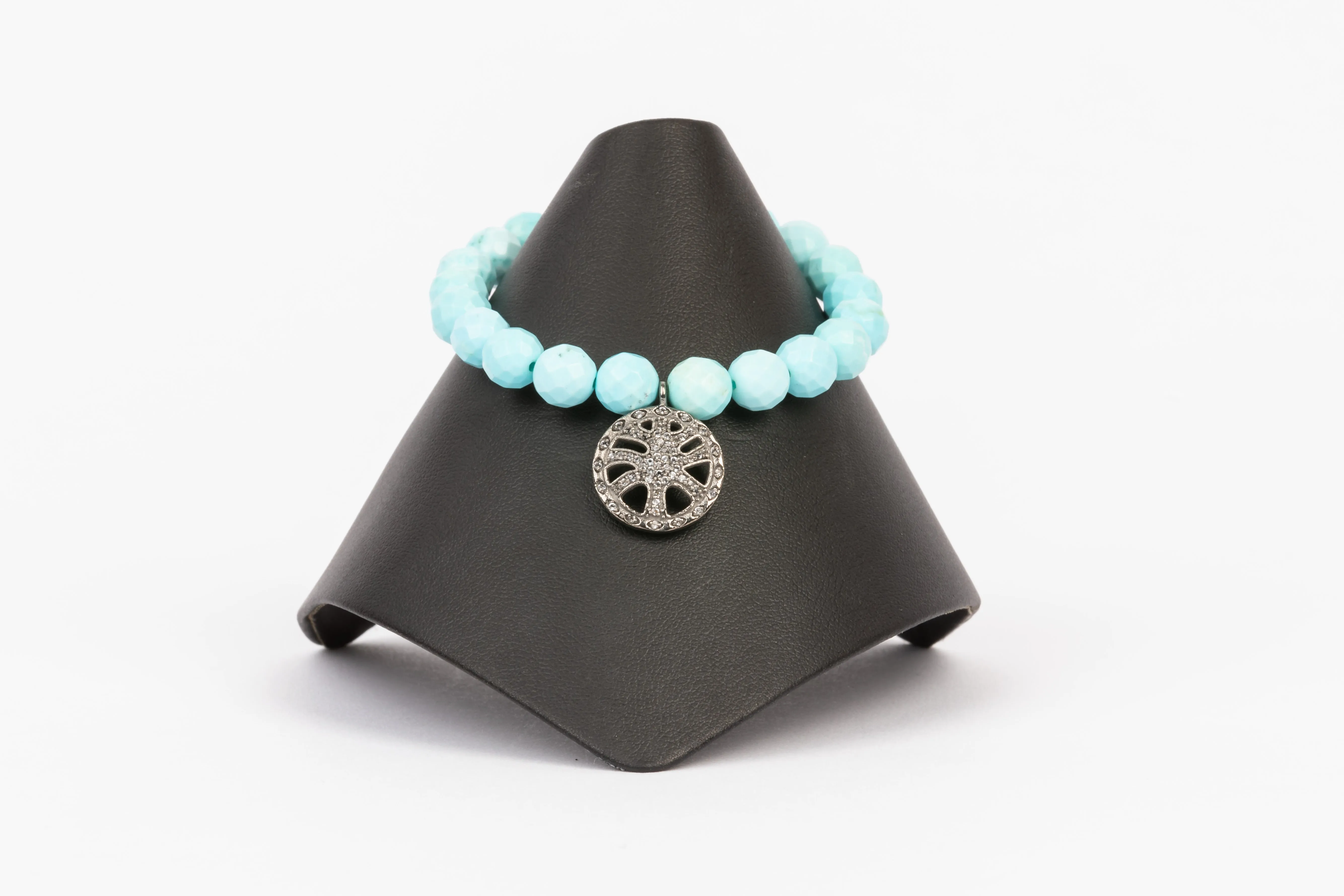 White Topaz , Turquoise Bracelet
