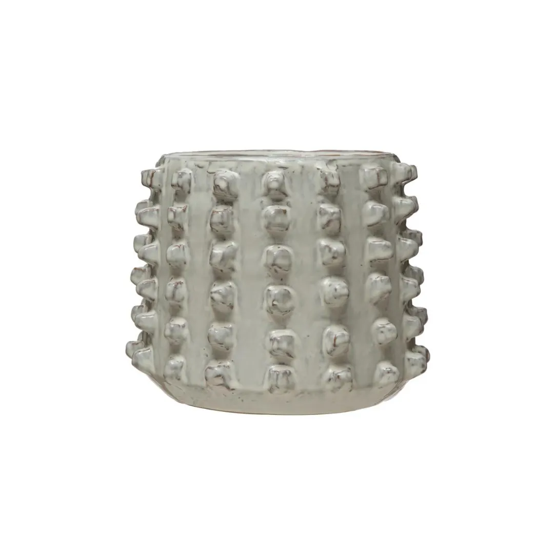 White Wash Sculptural Planter