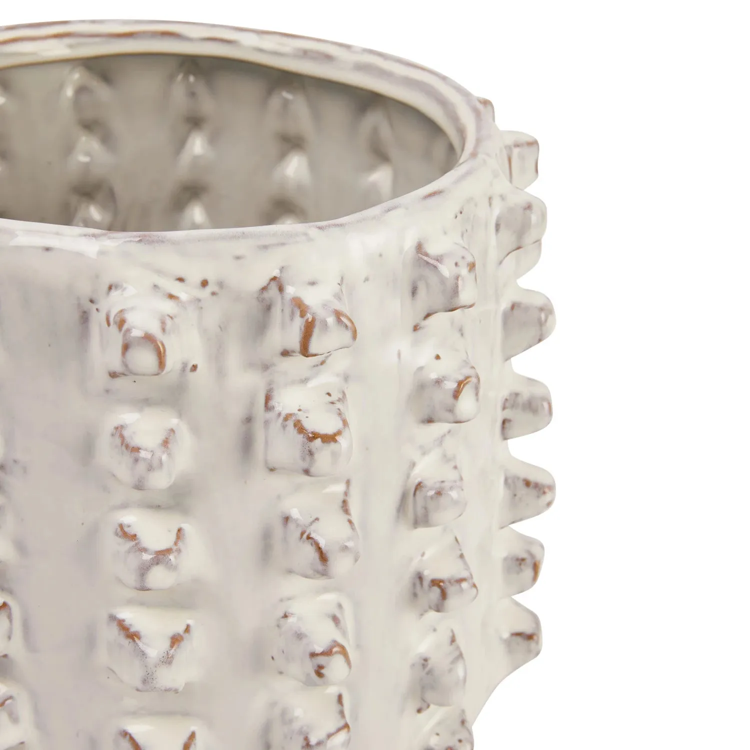 White Wash Sculptural Planter