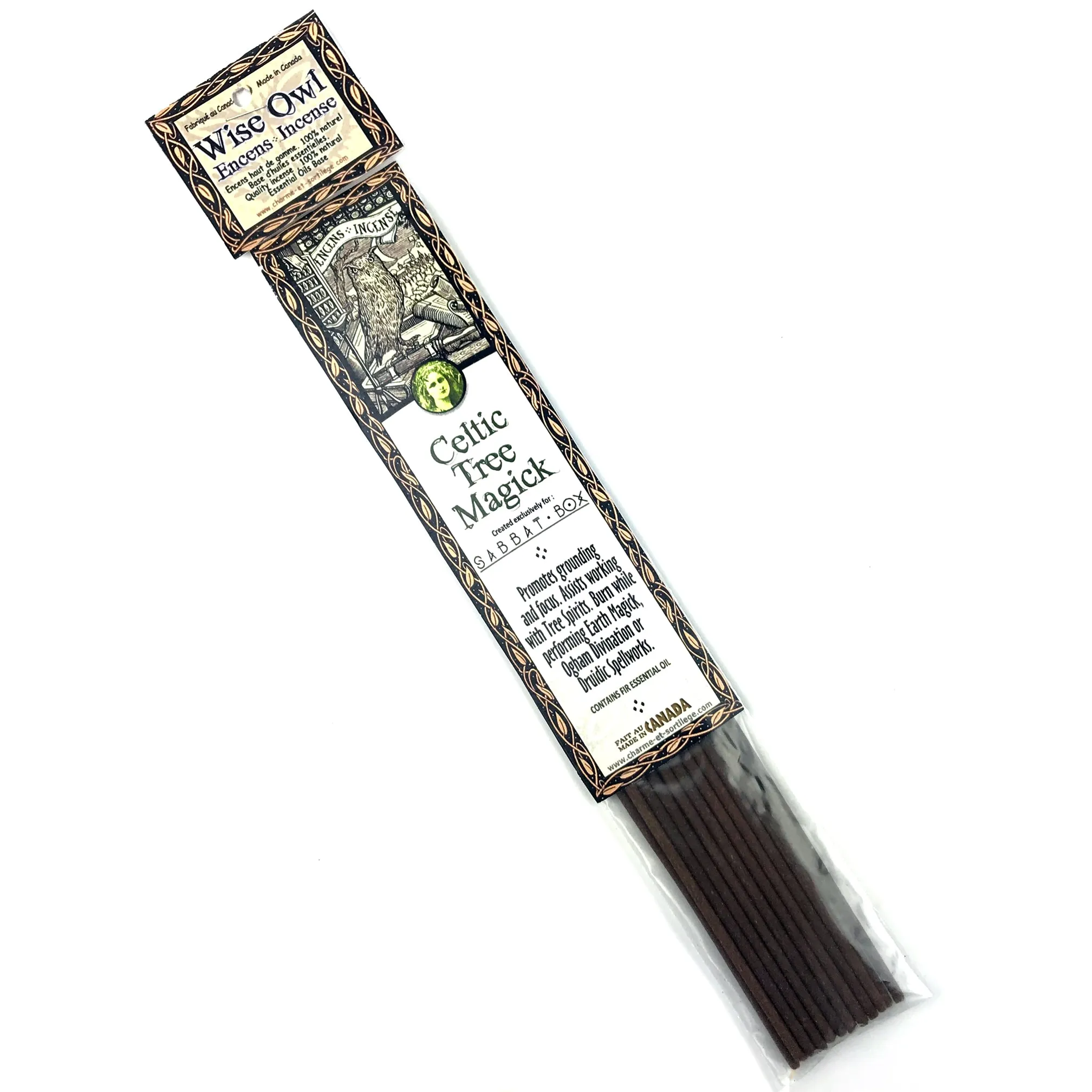 Wise Owl Celtic Tree Magick Stick Incense - 20 Pack