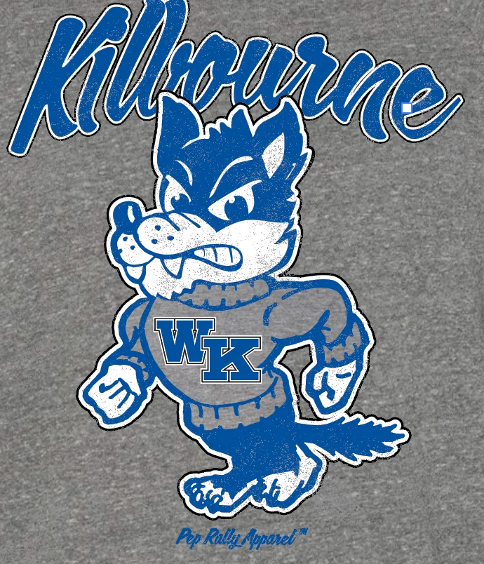 WOLVES RETRO MASCOT CREW GRAY