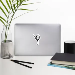 Yoga Brush Strokes Dancer Pose Sticker