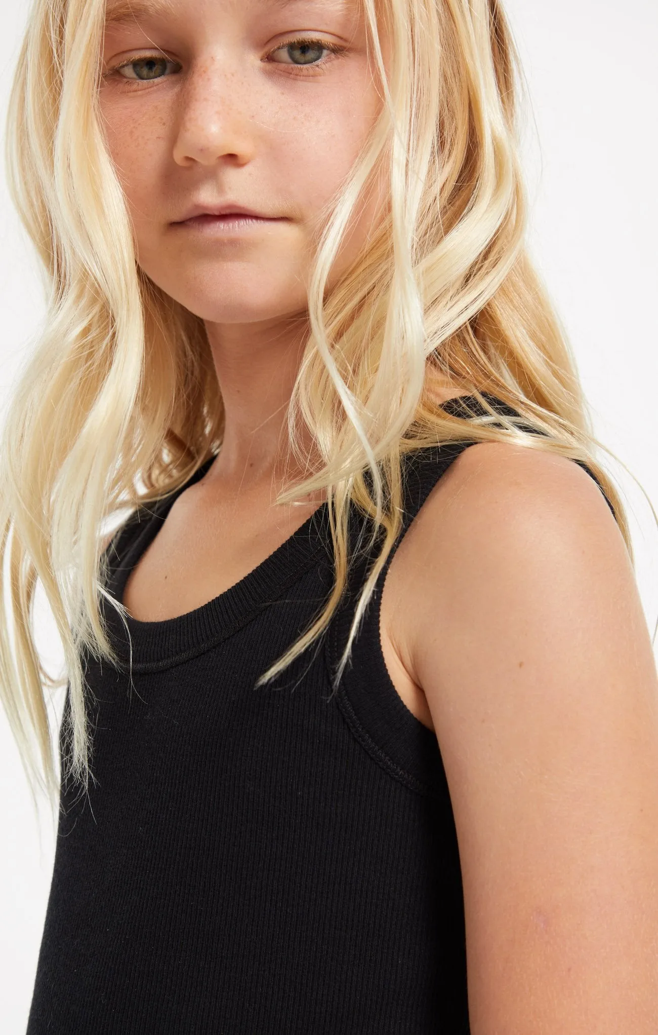 Z Supply Girls Oaklynn Rib Tank - Black