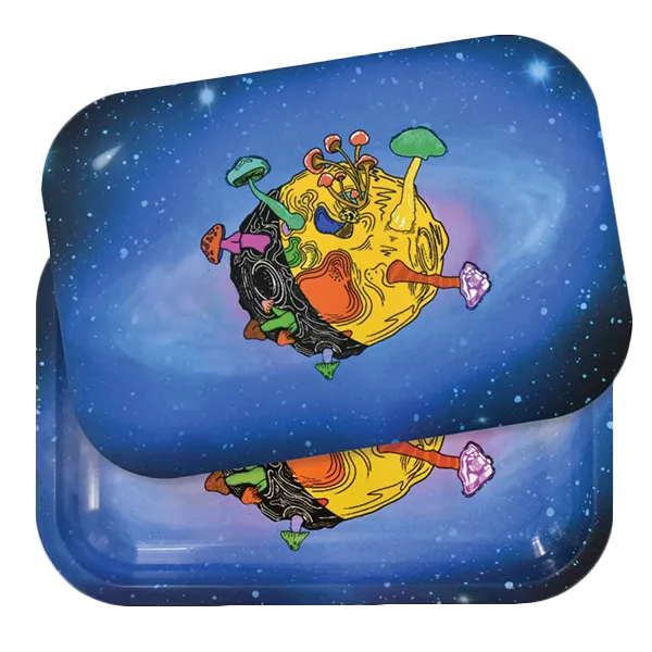 Zooted Shroomy Planet Artistic Rolling Tray
